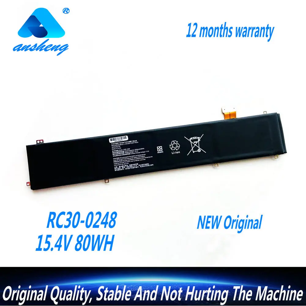 Nuova Batteria Per Laptop Rc30-0248 Per Razer Blade Stealth 15.6 ''Pollici 2018 Rtx 2070 I7 8750H Rc30-02386 5209Mah 15.4V 80Wh