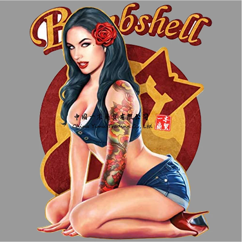 Pinup Decalcomania Donna Sexy Adatto Per Bomshell Girl Sticker Naso Art Usa Air Force Dodge Ram