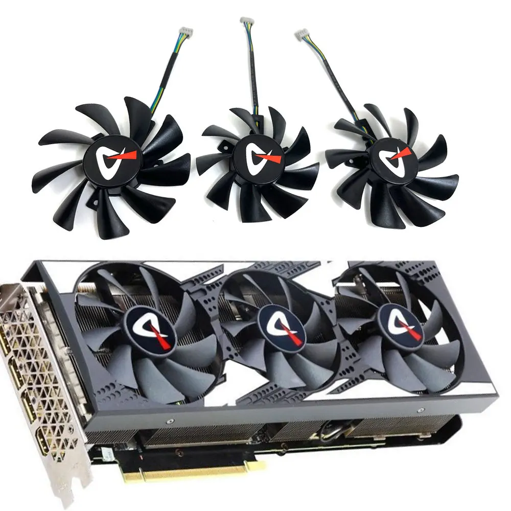 3 Pz/Set Rtx 2060 Gpu Fan, Per Ax-Gaming Gtx 1660 Super, Rtx 2060, 2060 Super, Rtx 3060, 3060 Ti, 3070, 3070 Ti Ventola Di Raffreddamento Della Scheda