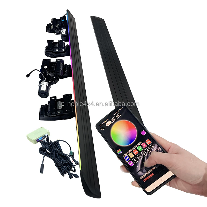 Ricambi Auto Smart Electric Side Step Of Colorful Neon Led Light Lamp Per Porsche Cayenne Hibrid 2008-2021 Macan 2015-2023