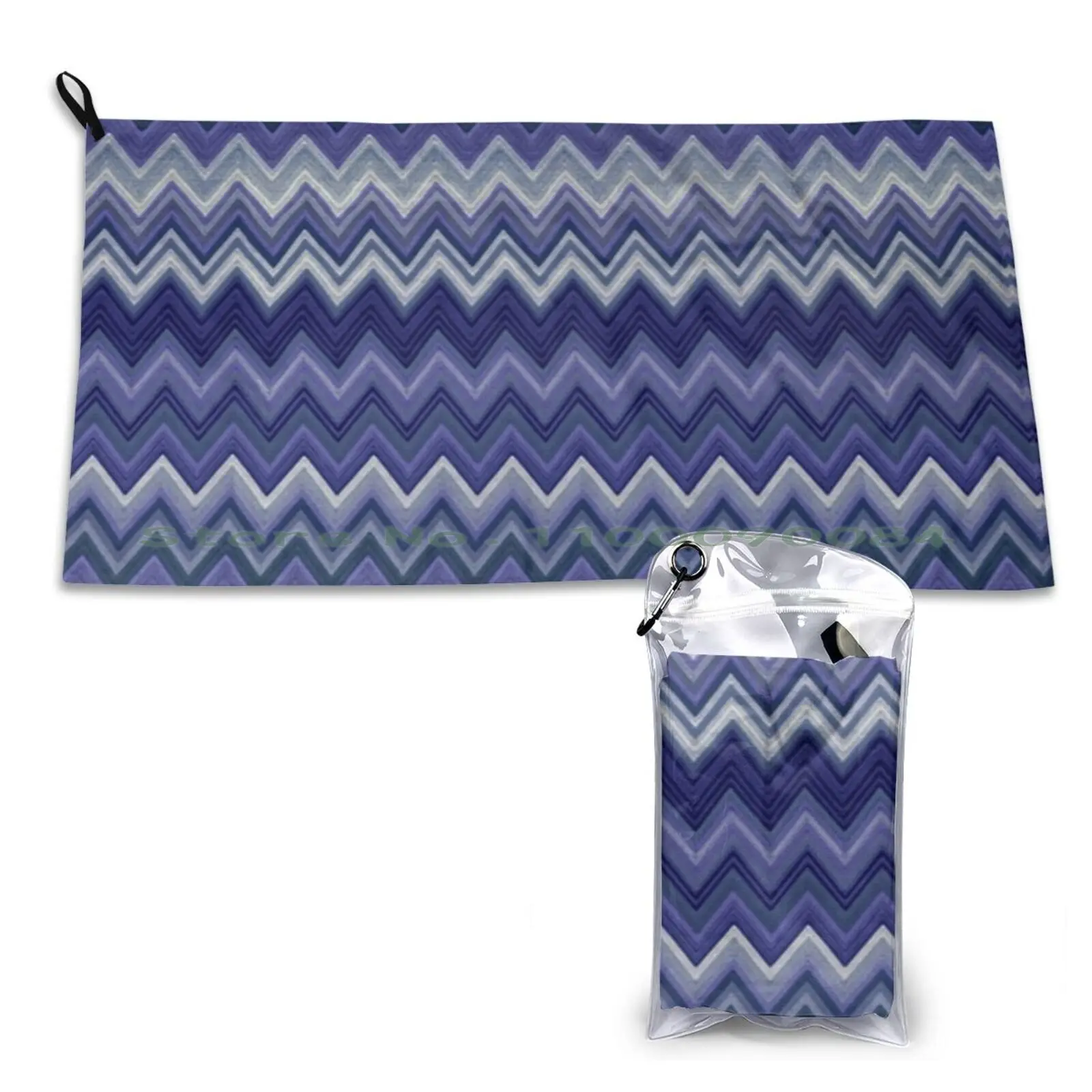 Home Decor Zig Zag Patterns , Purple Quick Dry Towel Gym Sports Bath Portable Ufo Area Scifi Horror Movies Films Horror Movie