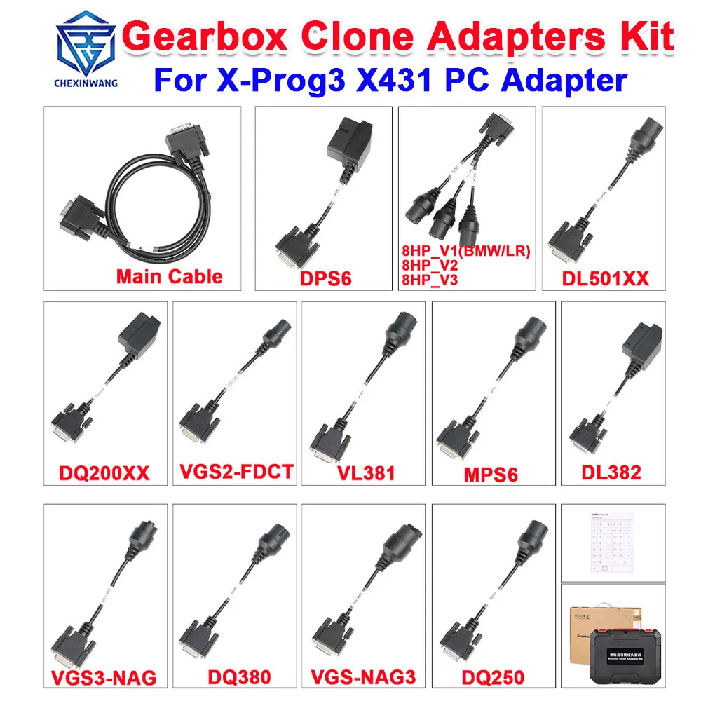 Lancio X431 Kit Adattatori Clone Cambio Per Dispositivo Di Clonazione Modulo Ecu Per Xprog 3 X-Prog X431 Programmatore Ecu X Adattatore Pc Prog3