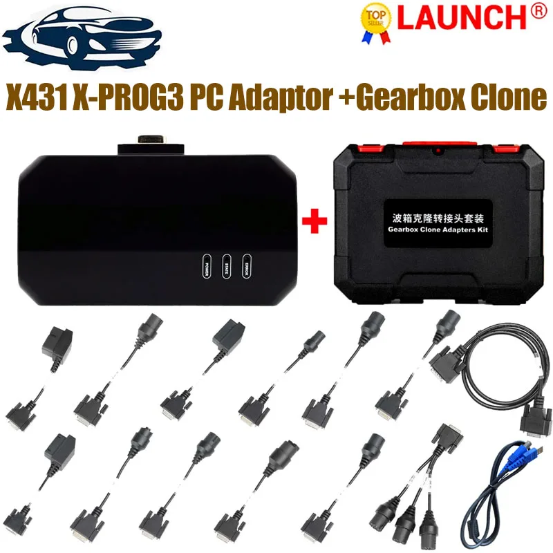 Avvia X431 X-Prog3 Pc Adapter Pc Tool & Gearbox Clone Connectors Kit Pacchetto Per Xprog3 Xprog-3 Key Programmer Ecu Read Write