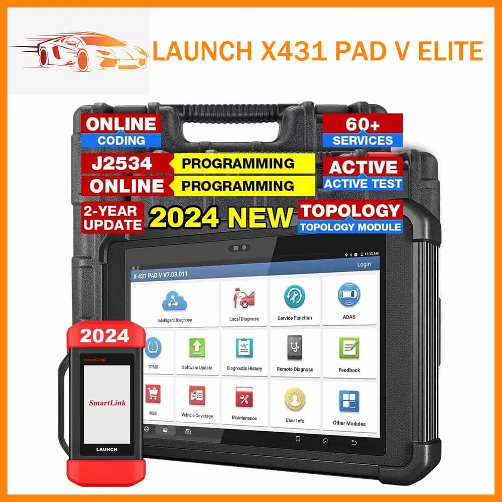 Avvia X431 Pad V Elite Strumenti Diagnostici Per Auto La Programmazione Online Può Fd \ Doip \ J2534 Auto Obd Obd2 Scanner Pk Launch Pad7 Elite