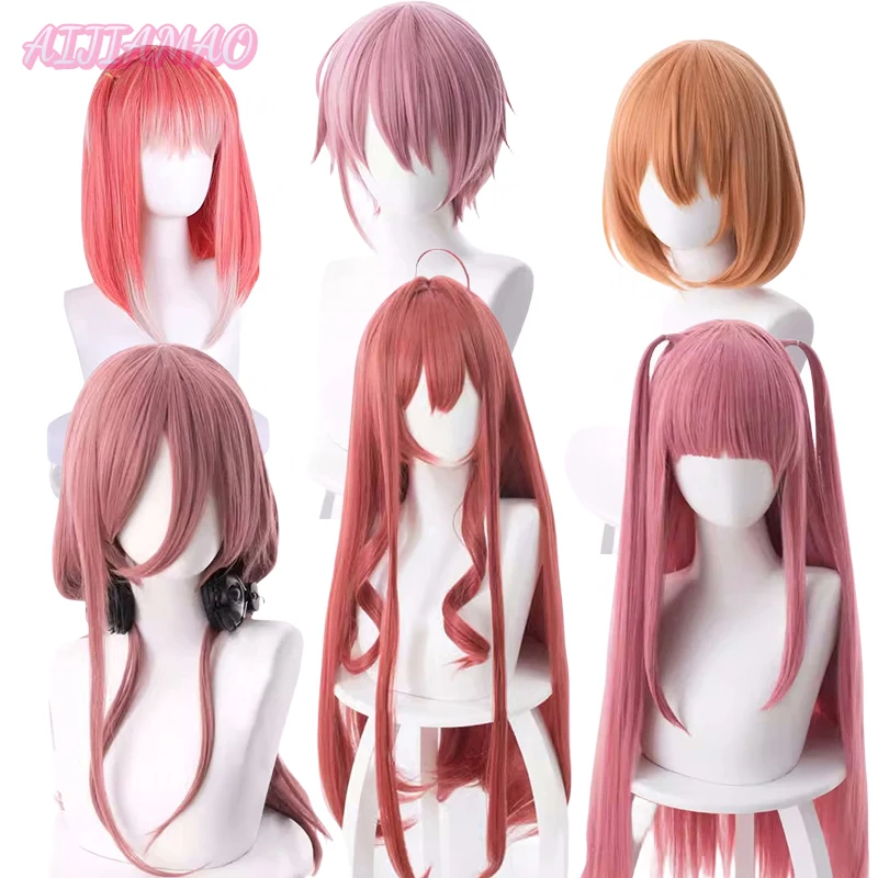 Nakano Yotsuba Nakano Itsuki Nakano Nino Ichika Nakano Miku Nakano Parrucca Cosplay Capelli Sintetici Resistenti Al Calore + Cappuccio Per Parrucca