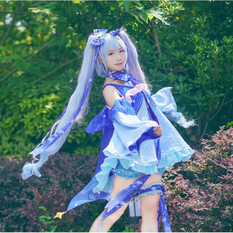 Anime Snow Miku Snow Future Anime Cosplay Star E Snow Princess Halloween Costume Parrucca E Costume