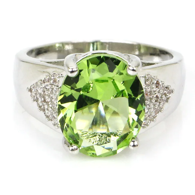 925 Anelli In Argento Sterling Massiccio Acquamarina Tanzanite Citrino Tormalina Tsavorite Rodolite Viola Tanzanite Cz Molte Dimensioni 5-10