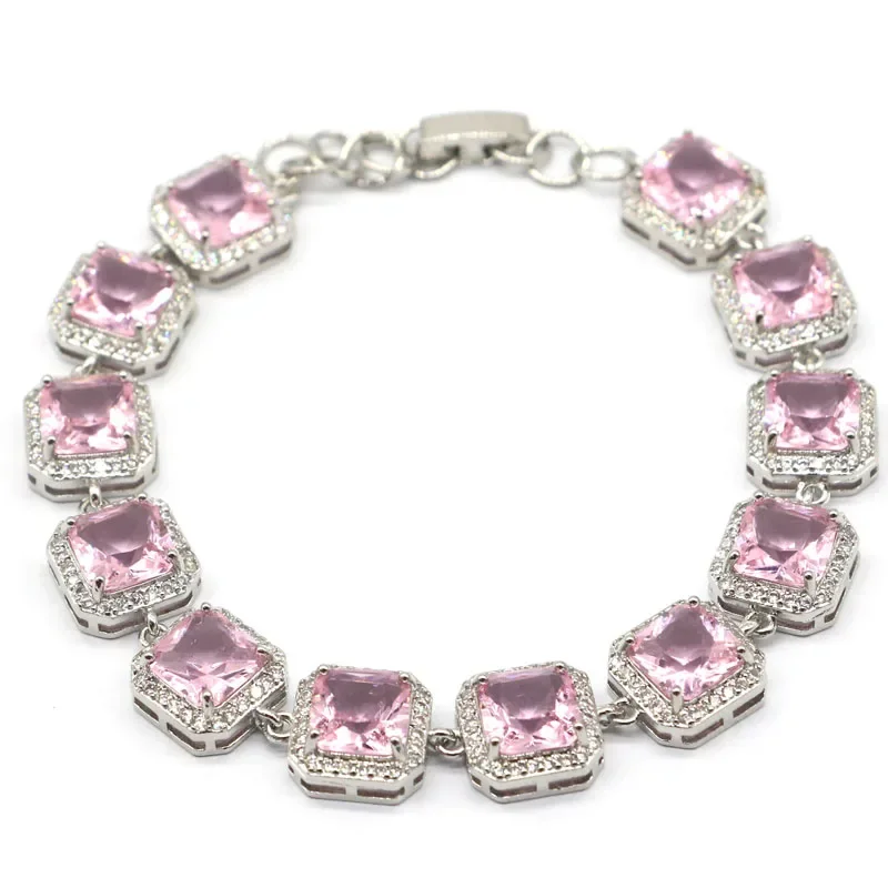 22G 925 Bracciale In Argento Sterling Massiccio Tormalina Tsavorite Spinel Kunzite Tanzanite Peridoto London Blue Cz Abbigliamento Quotidiano 7.5-8.5I