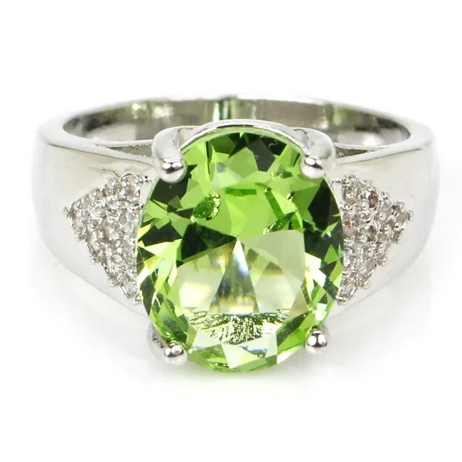 925 Anelli In Argento Sterling Massiccio Acquamarina Tanzanite Citrino Tormalina Tsavorite Rodolite Viola Tanzanite Cz Molte Dimensioni 5-10