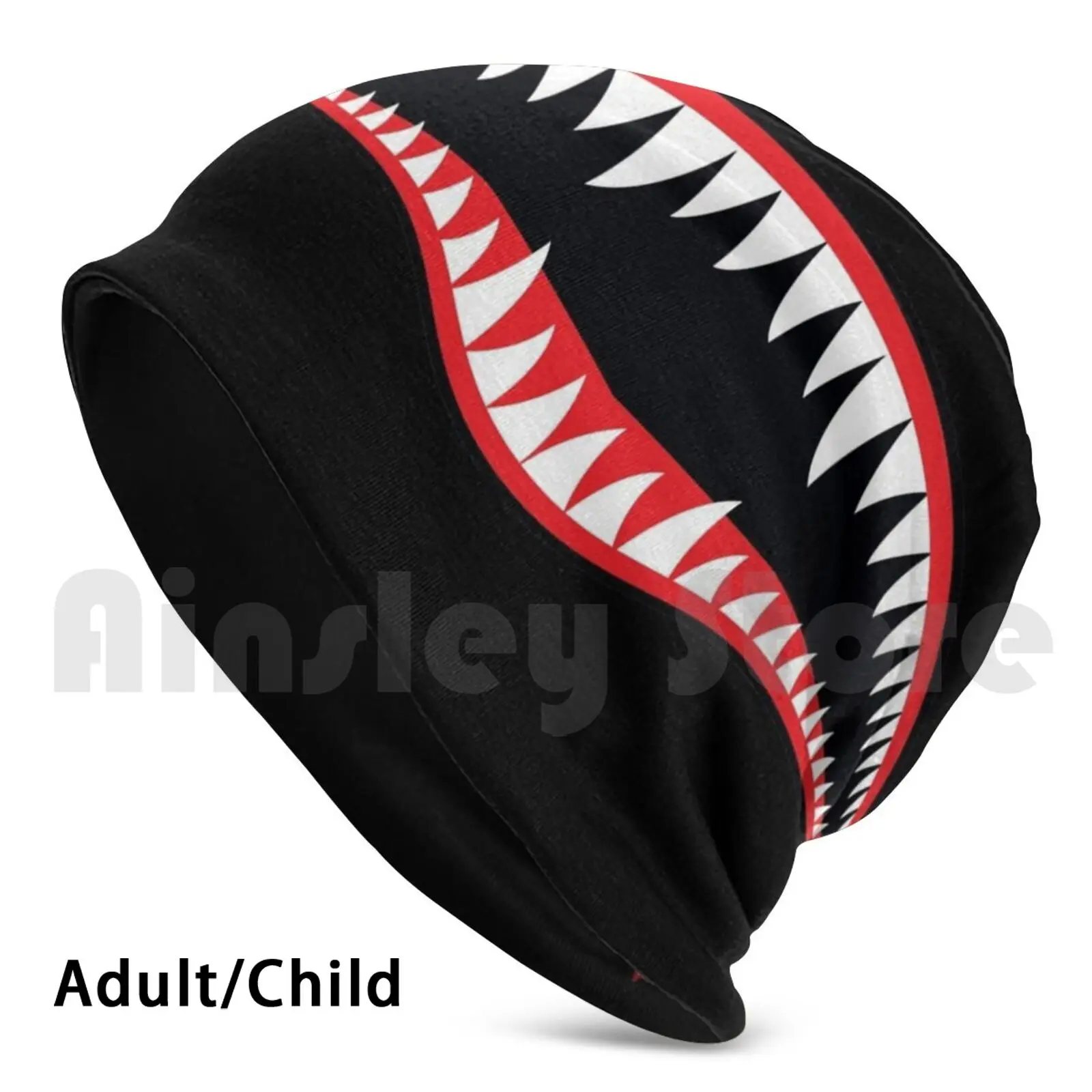 Ww2 Flying Tigers Denti Di Squalo Naso Art Berretti Cappello Lavorato A Maglia Hip Hop Flying Tigers Denti Di Squalo Ww2 Wwii Naso Art Shark Smile