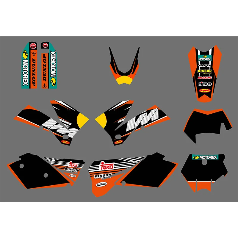 Moto Sxf Mxc Sx Exc Kit Grafico Decalcomania Adesivo Per Ktm Moto Sxf Mxc Sx Exc 2005 2006 2007