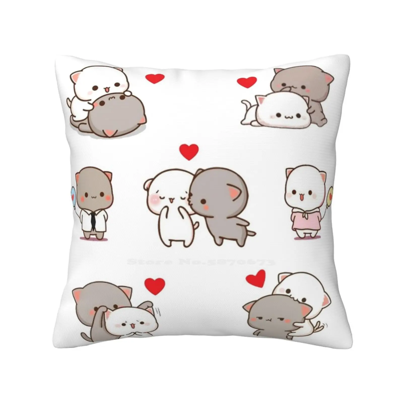 Mochi Peach Cat Sticker Pack Federa Per Cuscino Orsi Latte Mocha Orsacchiotti Simpatici Orsi Mochi Mochi Cat Mochi Mochi Peach