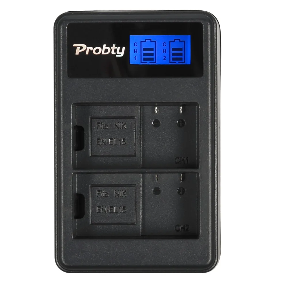 Probty En-El15 Enel15 En-El15 Lcd Caricabatteria Per Nikon D7000 D7100 D800 D800E D600 D610 D810 D7200