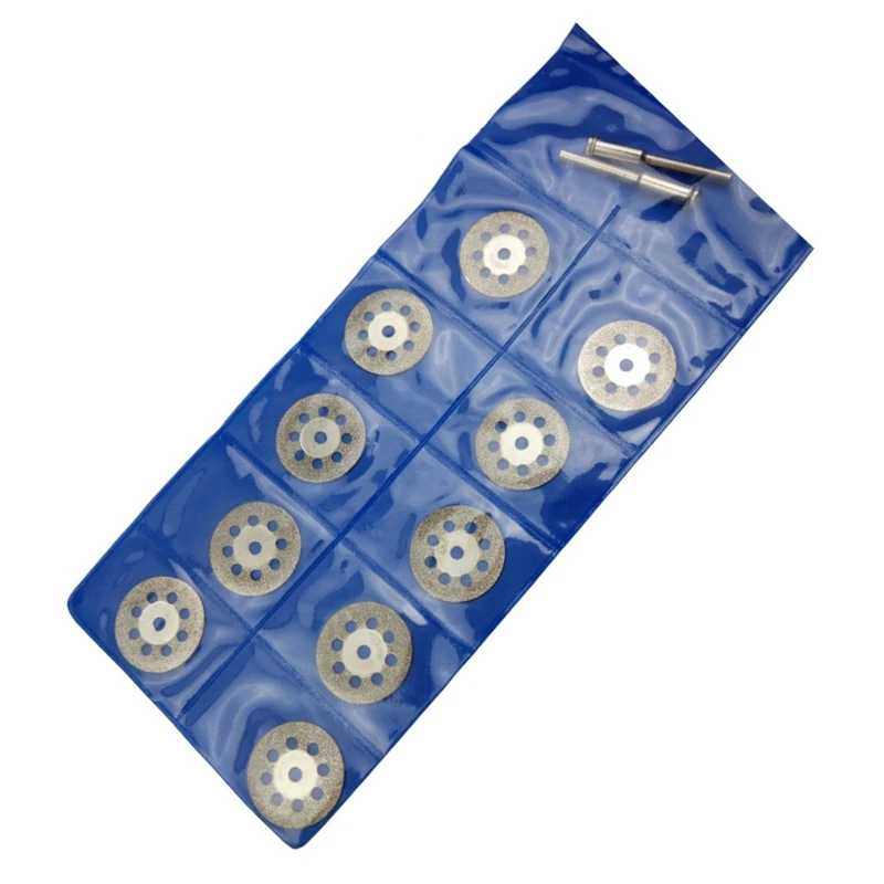 12 Pezzi/Set 22Mm Mini Disco Abrasivo Diamantato Per Utensili Rotanti Laminati Di Plastica Di Legno Taglio Disco Mola