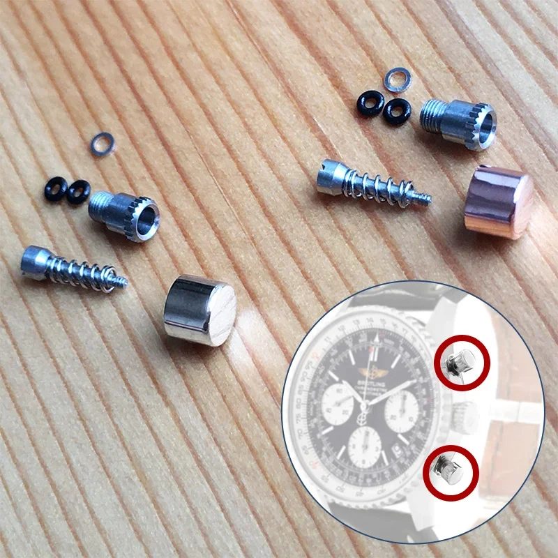 Pulsante Di Spinta In Acciaio Per Breit Ling Navi Timer 42Mm A23322 Orologio Automatico