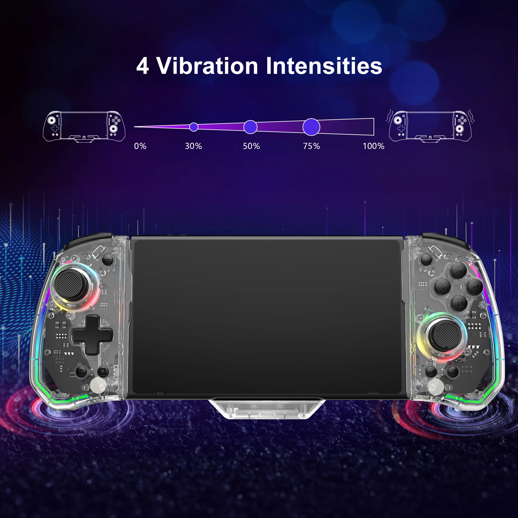 Linyovo Ks43 Pro Controller Per Nintendo Switch Handheld Joypad Rgb Light Controller Di Gioco 6 Axis Gyro Regolabile Turbo Gamepad