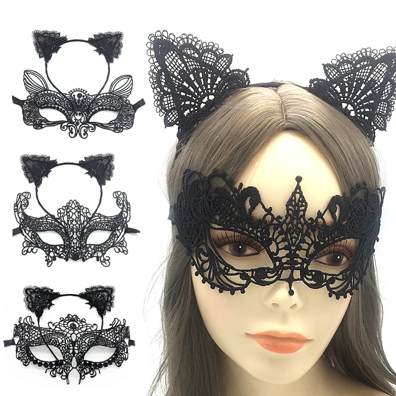 Donne Sexy Hollow Lace Masquerade Maschera Per Il Viso Fascia Principessa Partito Cosplay Prom Oggetti Di Scena Costume Nightclub Esotico Queen Eye