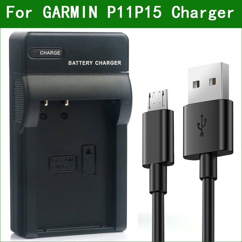 P11P15-04-N02 Caricabatteria Per Fotocamera Digitale Per Garmin Monterra Gps Portatile Virb Alpha 100 Aera 660 Atemos 100