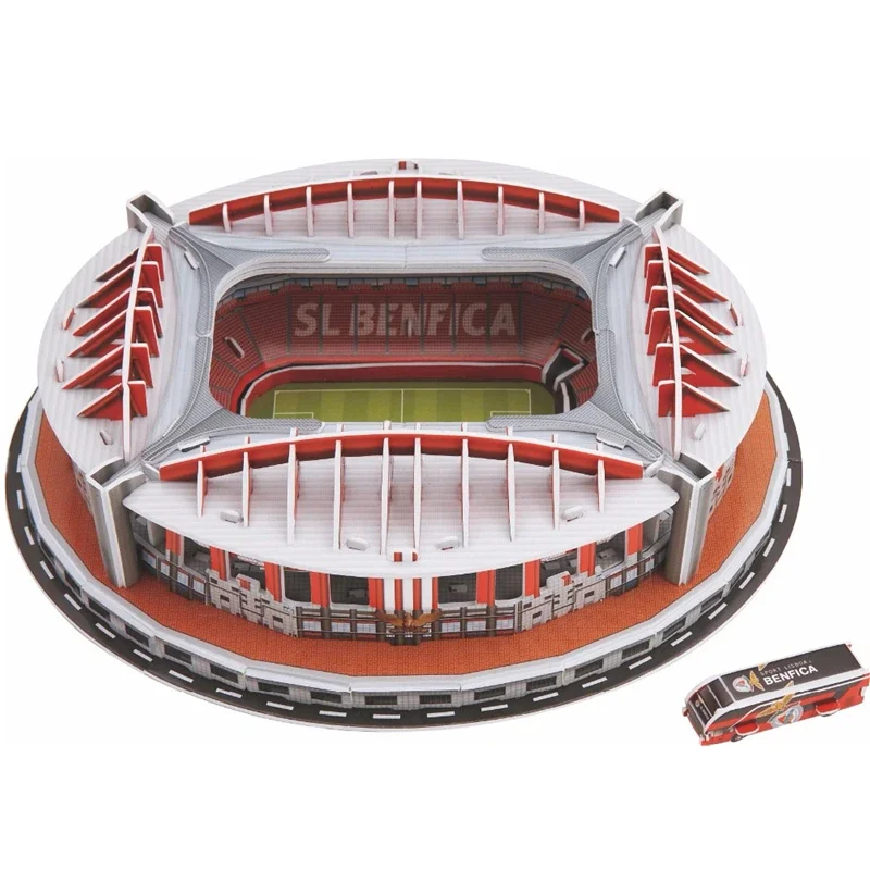 [Funny] 84 Pz/Set Portogallo Benfica Stadium Ru Competition Football Game Stadi Building Model Toy Kids Child Gift Original Box
