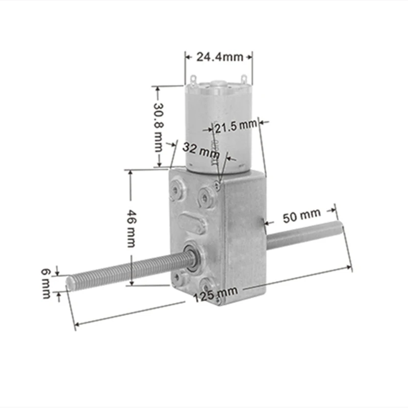 Jgy 370 Dc Motor 6V 12 V 24V Gear Doppio Albero M6 Lunghezza 50Mm Elettrico 12 V Volt Mini Motori Invertiti