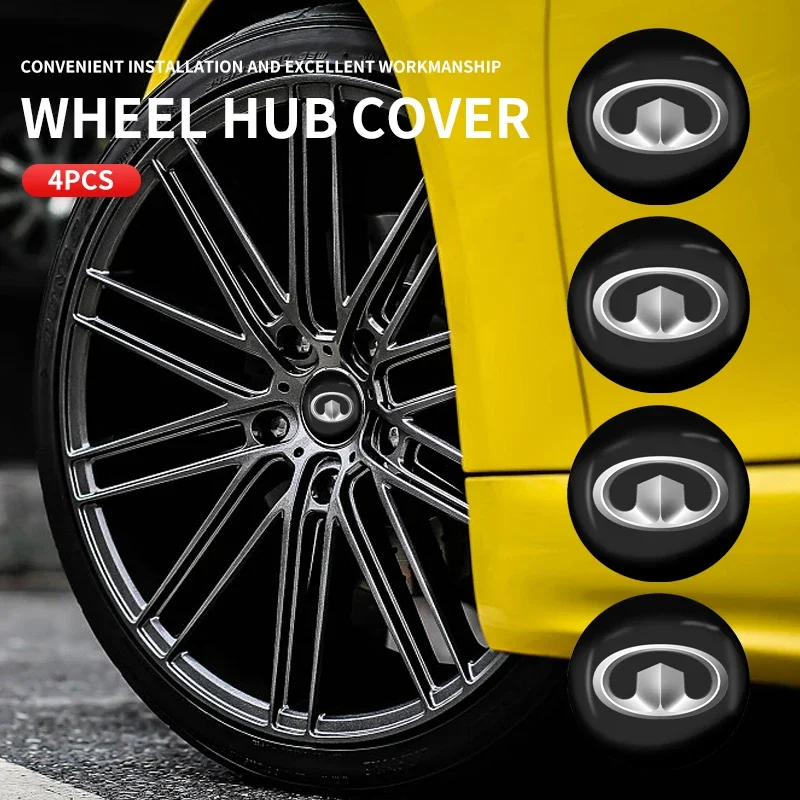 4Pcs Car Wheel Center Hub Caps Adesivi Per Great Wall Hover H5 H3 Safe M4 Steed Gwm Wingle 5 Deer Volex C30 Pao Accessori Per Auto