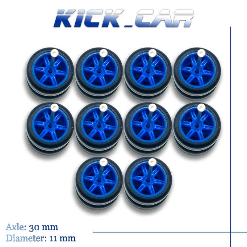 1/64 Ruote Pneumatici Blu Navy Set Per Vdiecast Model Cars Collection Toy Per Hot Wheels Hobby Parti Modificate 5 Set/Pacco