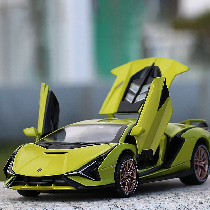 1:32 Sian Fkp37 Car Alloy Sports Car Model Diecast Sound Super Racing Lifting Tail Hot Car Wheel Per Regali Per Bambini