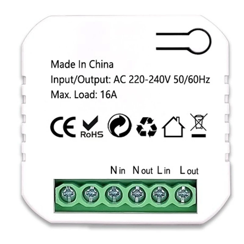 1 Pezzo Tuya Smart Wifi Energy Kwh Electricity Power Monitor Interruttore Bianco Mini Modulo Din Rail Timer On Off Per Google Home