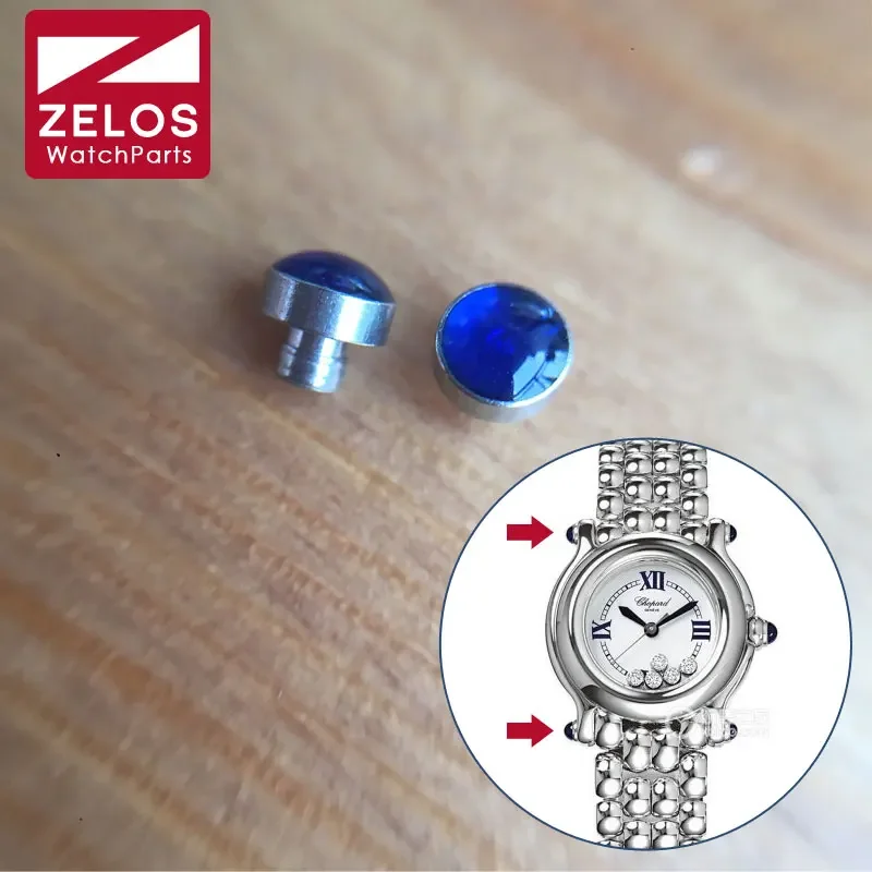 2 Pezzi/Set Testa Del Tubo A Vite Blu Per Chopard Happy Diamonds Watch Band Vite Rod Parts Tools
