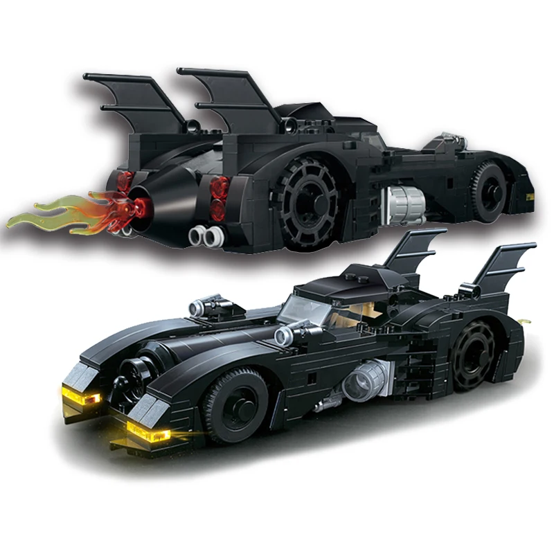 378Pcs Boy 1989 Batmobile Building Blocks Mattoni Bat Super Car Compatibile 40433 Giocattoli Modello Di Auto Per Bambini Regali Di Natale
