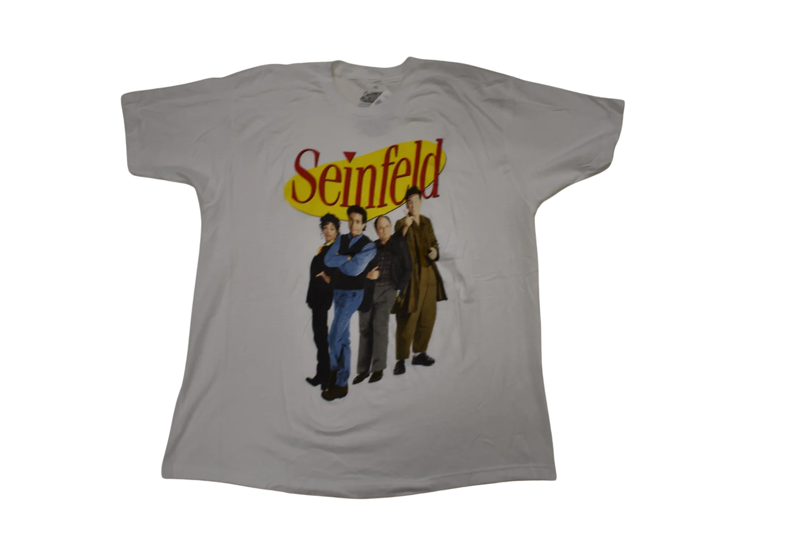 Seinfeld Mens Jerry, Kramer, Elaine, George White Tee Shirt New Xl, 3Xl