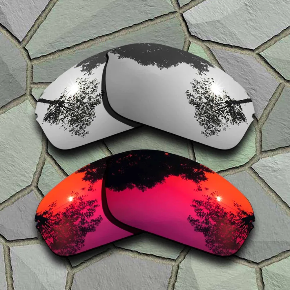 Lenti Di Ricambio Polarizzate Per Occhiali Da Sole In Titanio Cromato E Rosso Viola Per Oakley Half Wire 2.0