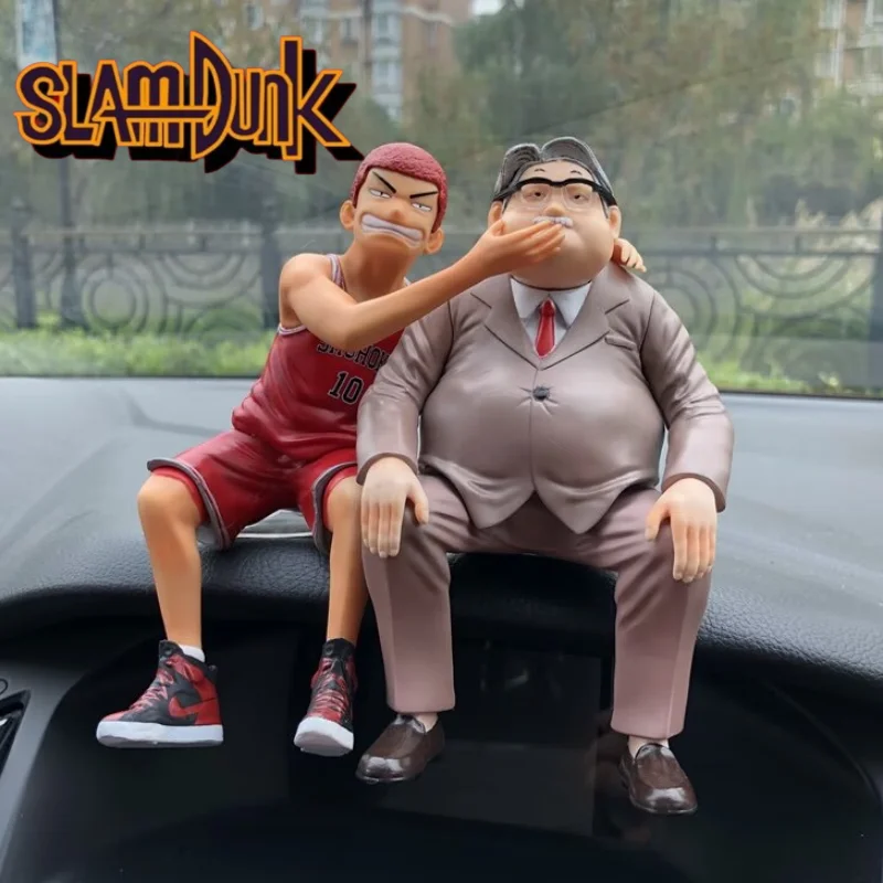 17Cm Slam Dunk Hanamichi Sakuragi Action Figure Mitsuyoshi Anzai Basketball Comic Slam Dunk Do Face Slimming Massage Model Toys
