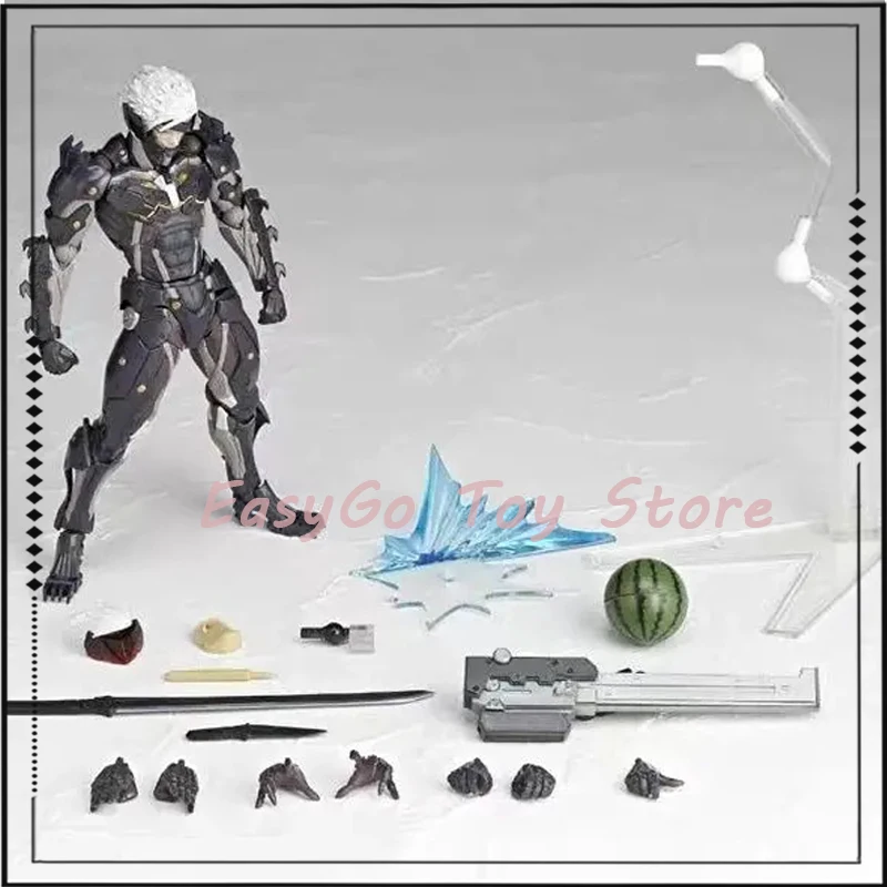 Nuovo Kaiyodo L'Ocedo Yamaguchi 140 Ex Metal Gear Action Figure Mgs Raiden Metal Gear Rising Rising Thunder Hand Gift Doll Toy