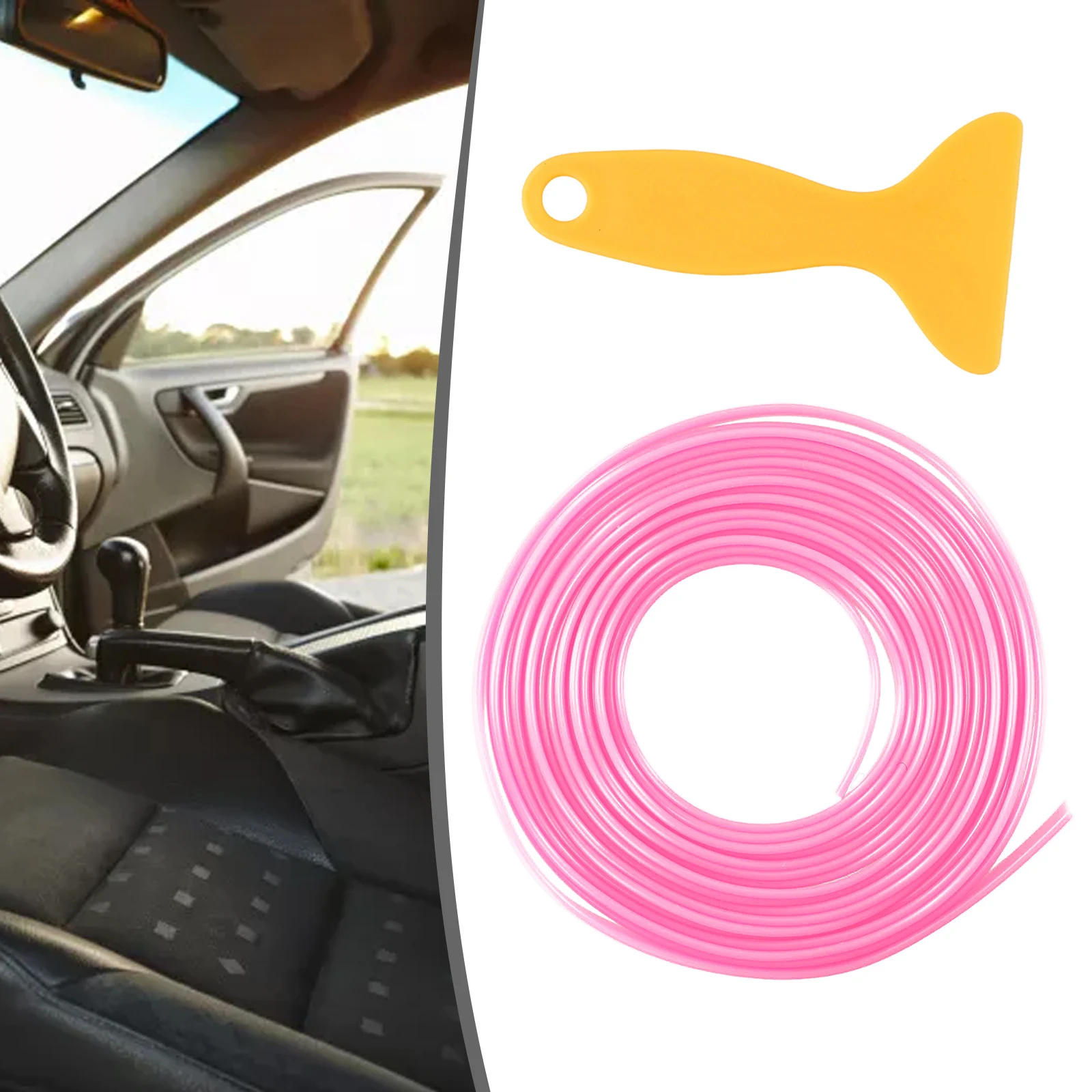 5M Silicone Rosa Automotive Interior Pink Dot Edge Gap Door Panel Modellato Wire Trim Trim Flessibile