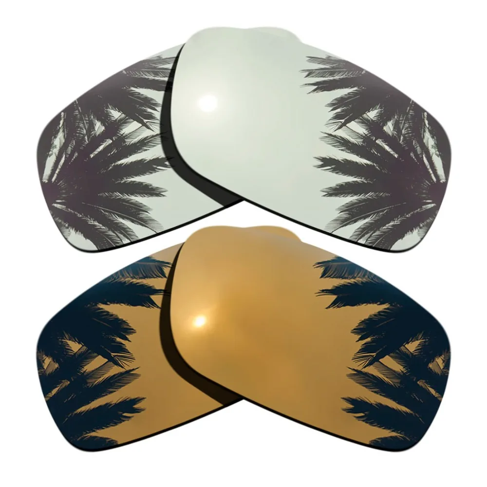 (Rivestimento Specchiato Oro Bronzo Specchiato Argento) Lenti Di Ricambio Polarizzate A 2 Coppie Per Albero Motore 100% Protezione Uva E Uvb