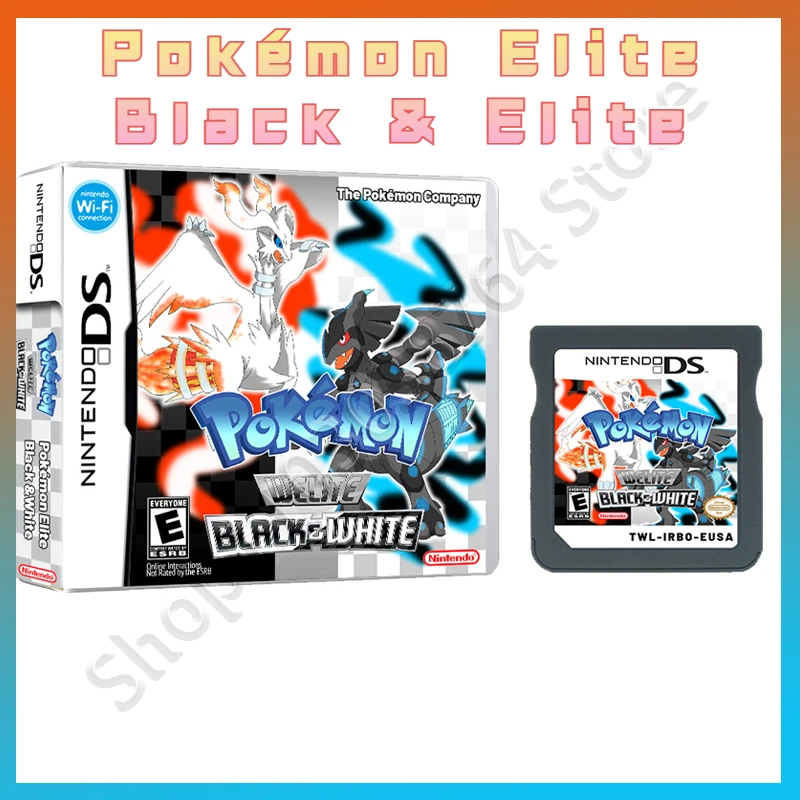 Scheda Di Gioco Nds Pokemon Elite Black & Elite White English Regali Di Festa Per Bambini