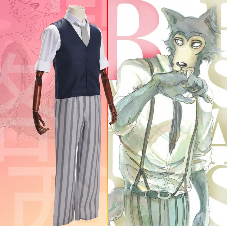 Anime Beastars Legosi Costume Cosplay Uniforme Per Adulti Cool Suit Grey Wolf Costume Bag Cosplayonix
