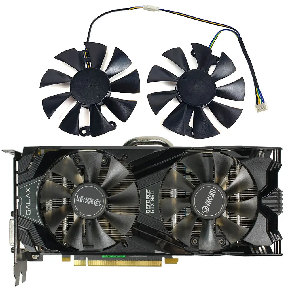 Nuovo 1Set 85Mm Muslimykfa2 Gtx 960, 1060 Exoc Gpu Fan, Per Galax Geforce Gtx 950, 960, 1060 Exoc Ventola Di Raffreddamento Della Scheda Grafica