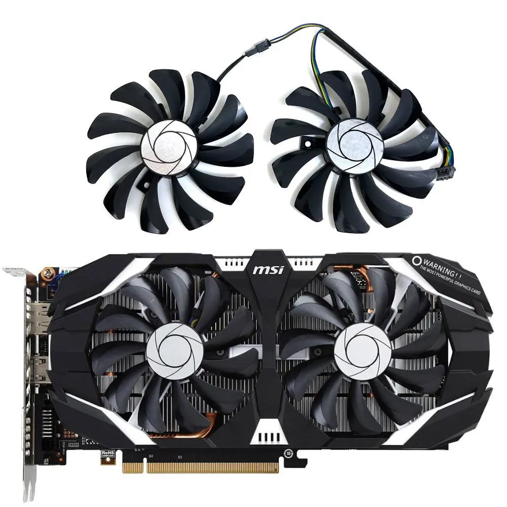 2 Ventole/Set Ha9010H12F-Z Msi Gtx 1060 Ventola Di Raffreddamento Della Scheda Grafica, Per Msi P106-100, Msi Gtx 1060, Msi Gtx 960 Ventola Di Raffred
