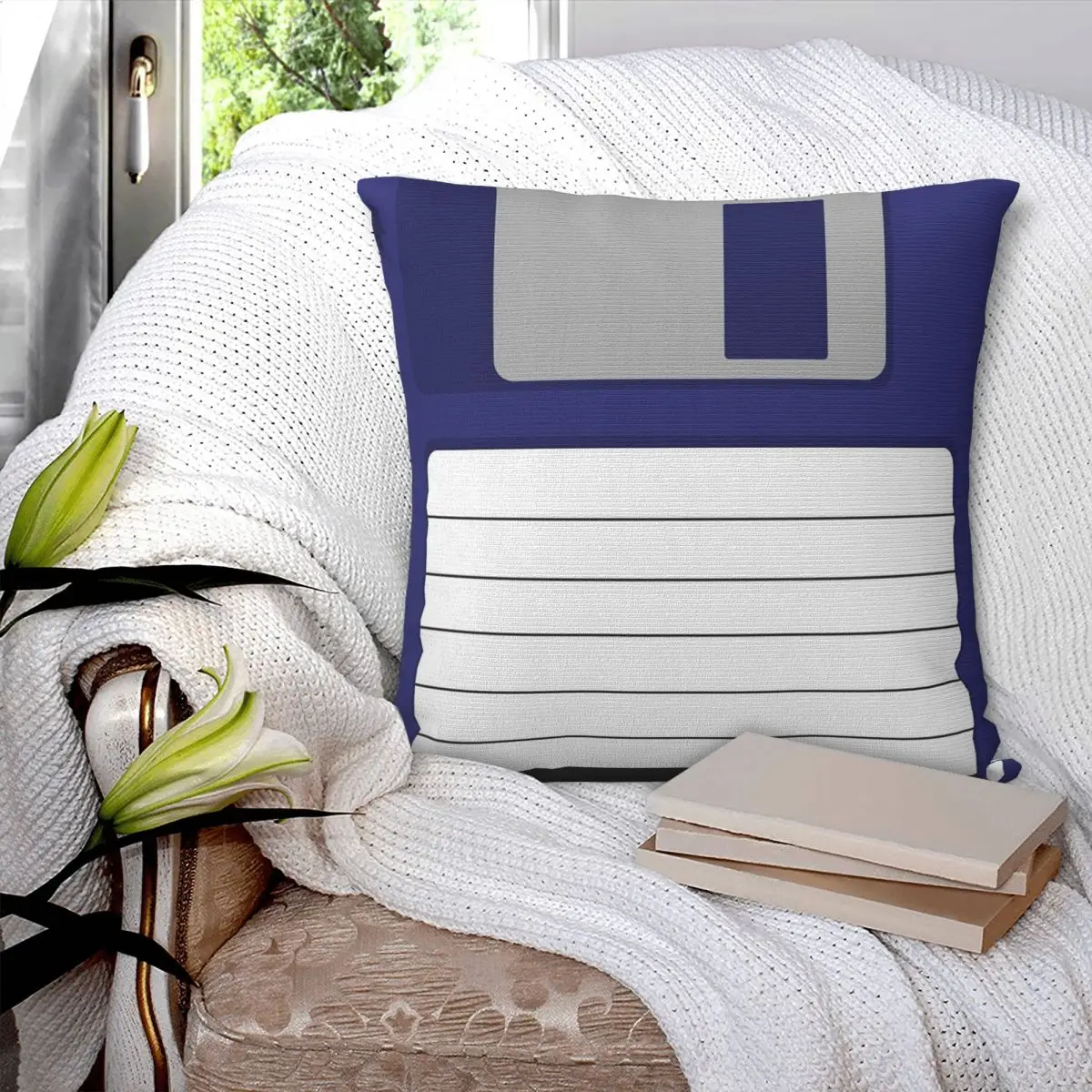 Floppy Disk Square Federa Fodera Per Cuscino Cuscino In Poliestere Zip Cuscino Decorativo Comfort Per La Camera Da Letto Di Casa