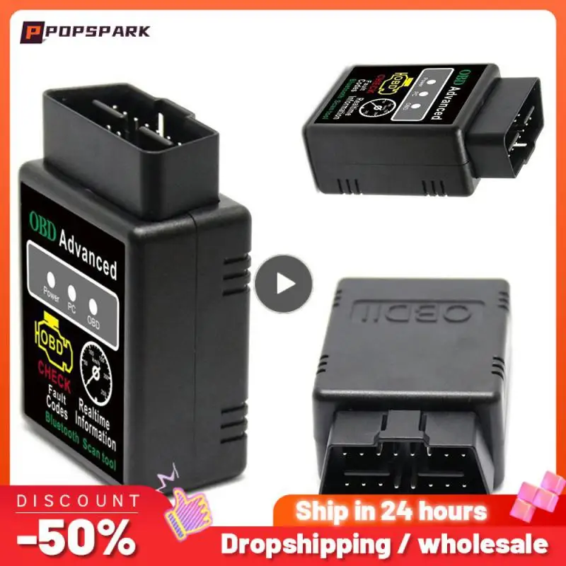 Scanner Hh Obd Elm327 V1.5 Bluetooth-Compatibile Per Pc Android Obdii Elm 327 1.5 Bt Adapter Code Reader Strumenti Diagnostici