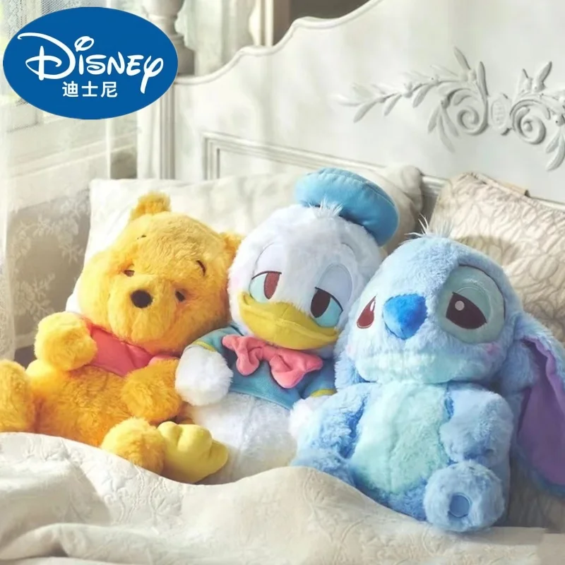 32Cm Kawaii Disney Dongdi Insonne Series Heart Stitch Pooh Bear Donald Duck Lotso Doll Pillow Doll Regalo Di Compleanno