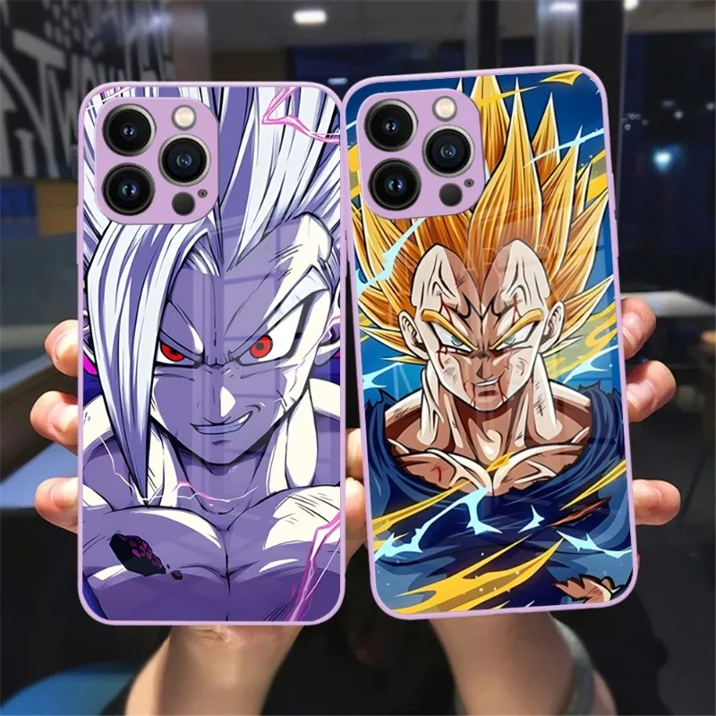 D-Dragons Balls Custodia Per Telefono Gokus Grass Purple Glass Per Iphone 13 14 12 11 Pro Xs Max Plus Mini X Xr 8 7 6S Se2020 Cover