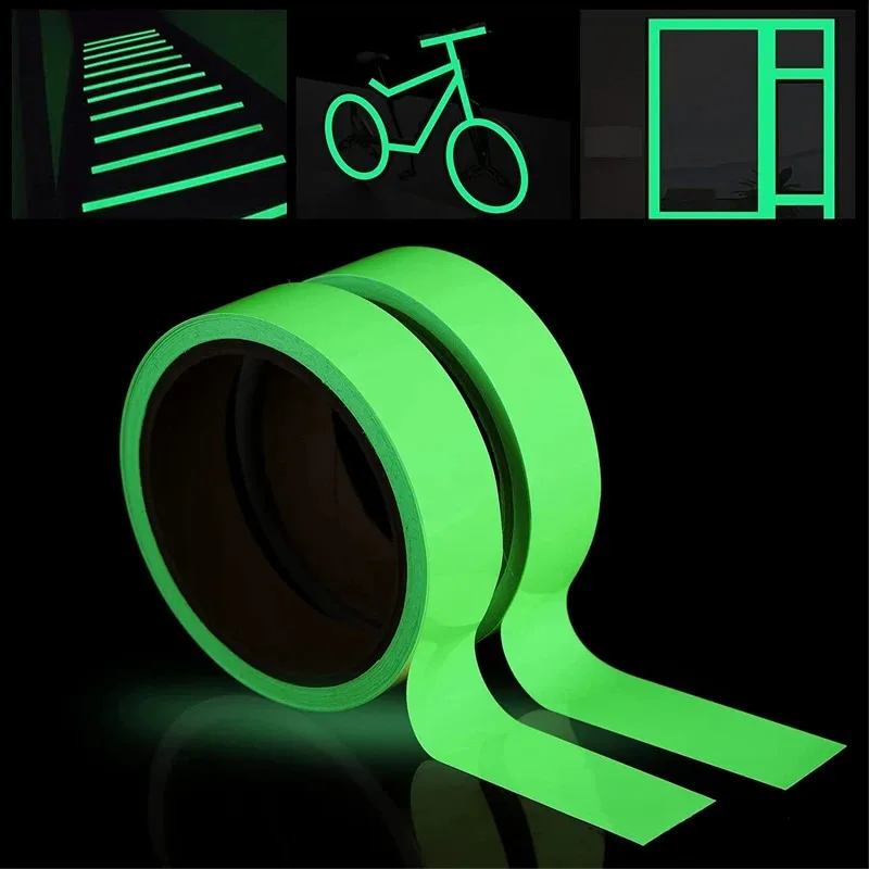 Nastro Luminoso Impermeabile Verde Da 20Mm * 5M Utilizzato Per Contrassegnare I Passaggi Delle Scale Festa Per Il Bagno Adesivo Notturno Fluorescente 