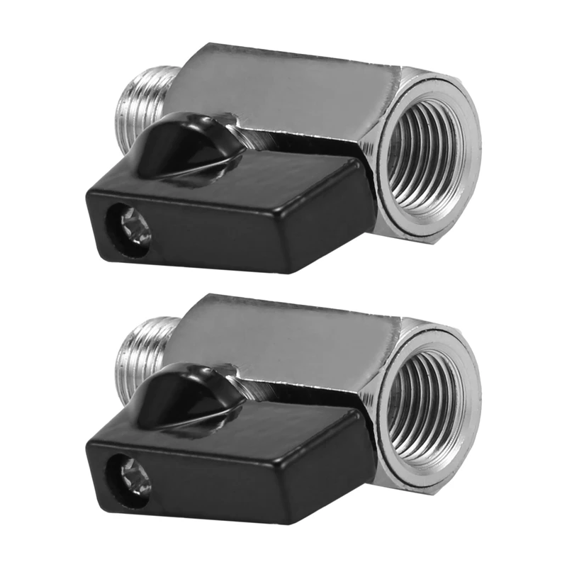2X In Ottone Cromato 1/4 Di Pollice Bsp Valvola A Sfera Fili Tap Maschio A Femmina Compressore D'Aria Del Tubo Flessibile