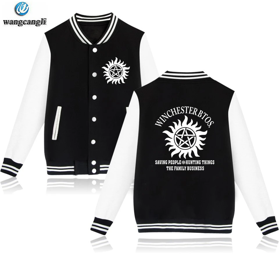 Winchester Brothers Giacche Da Baseball Bomber Jacket Uomo Donna Felpa Unisex Casual Harajuku Felpe Con Cappuccio Uniforme Outwear Coat