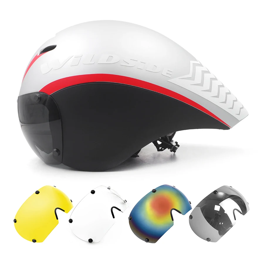 Tt Casco Da Ciclismo Occhiali Da Vista Triathlon Tri Aero Casco Da Bici Da Strada Casco Da Bici Da Corsa Per Uomo Casco Ciclismo Accessori