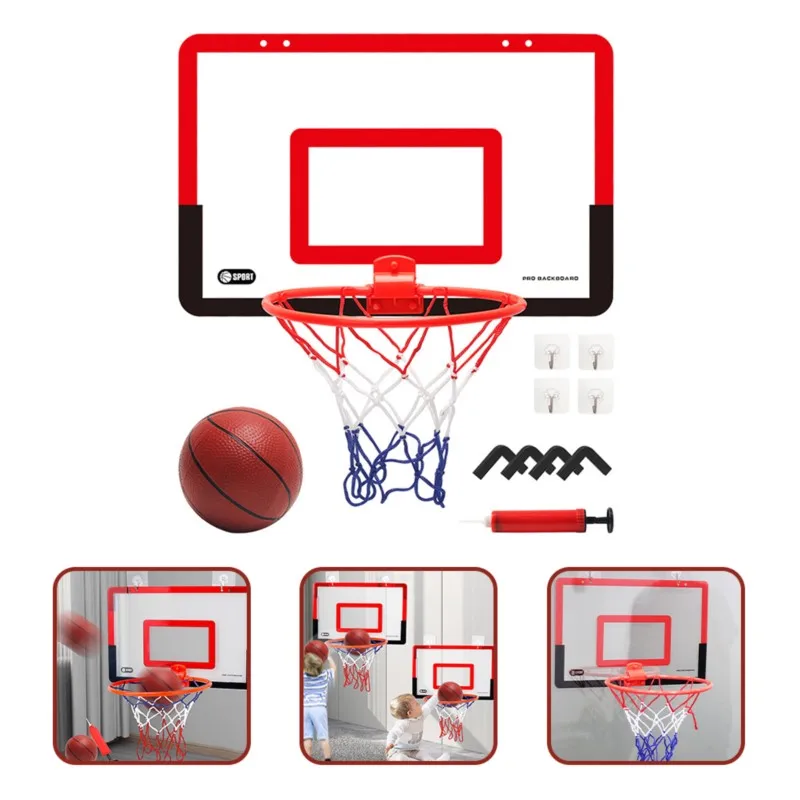 Indoor Children Safety Funny Game Kids Mini Home Exercise Canestro Da Basket Set Wall Frame Stand Lifting Basket Hanging Backboard