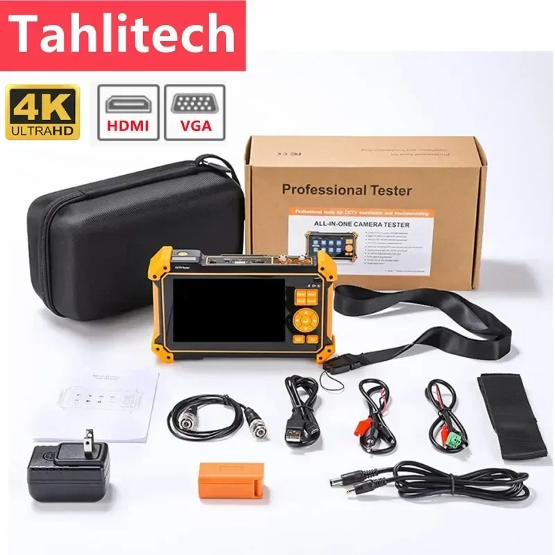 8Mp Ahd Cvi Tvi Sdi Videocamera Monitor 4K Cftv Tester Con Hdmi Vga Input Cable Tracker Cctv Tester Monitor Cctv Tester